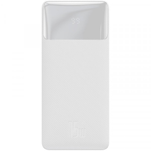 Батарея мобільна Baseus Bipow 15W 30000mAh USB-C 2xUSB QC 3.0 White (PPDML-K02)