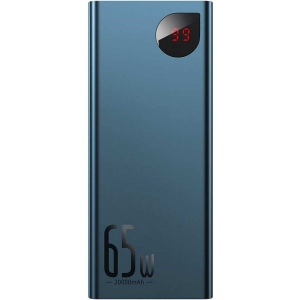 Батарея мобільна Baseus Metal 20000mAh PD 65W USB-C 2xUSB QC 3.0 Blue (PPIMDA-D03)
