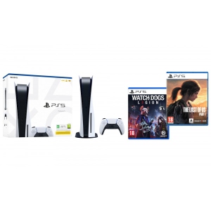 Ігрова приставка PlayStation 5 + PS5 Watch Dogs: Legion + PS5 The Last of Us Part I