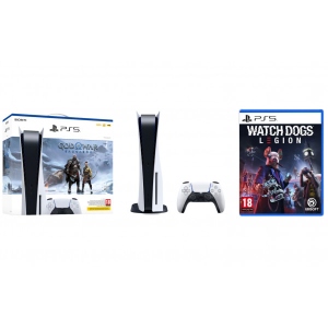 Ігрова приставка PlayStation 5 + PS5 God of War Ragnarök (код) + PS5 Watch Dogs: Legion