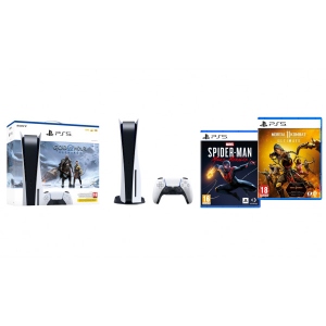 Ігрова приставка PlayStation 5 + PS5 God of War Ragnarök (код) + PS5 Marvel's Spider-Man: Miles Morales + PS5 Mortal Kombat 11 Ultimate Edition