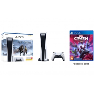 Ігрова приставка PlayStation 5 + PS5 God of War Ragnarök (код) + Marvel's Guardians of the Galaxy
