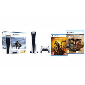 Ігрова приставка PlayStation 5 + PS5 God of War Ragnarök (код) + PS5 Uncharted: Legacy of Thieves Collection + PS5 Mortal Kombat 11 Ultimate Edition