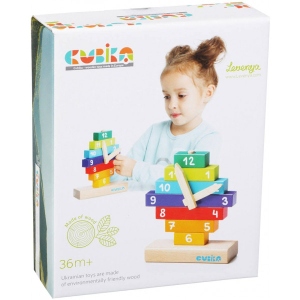 Дерев'яний конструктор для малюків Cubika Годинники, 10 дет. (14354) в Україні
