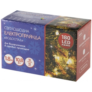 Гірлянда-штора BPNY Водопад Color з адаптером 180LED, 1.8М, 10.8W (102979)