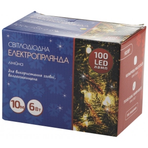 Гірлянда лінійна BPNY  зовнішня вологозахищена White 100 LED, 10М, 220V, 6W (102963)