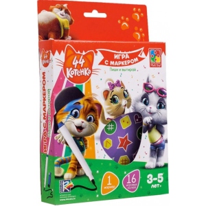 Настільна гра розвиваюча (3-4 роки) Vladi Toys з маркером 44 Кота, рус. (VT5010-07)