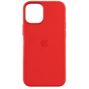Чохол для смартфону Apple Leather Case with MagSafe - (PRODUCT)RED iPhone 12 mini (MHK73)