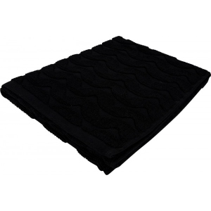 Рушник для обличчя GM Textile махровий жакардовий чорний (зігзаг) 50х90