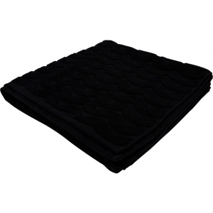 Рушник банний GM Textile махровий жакардовий чорний (зігзаг) 70х140