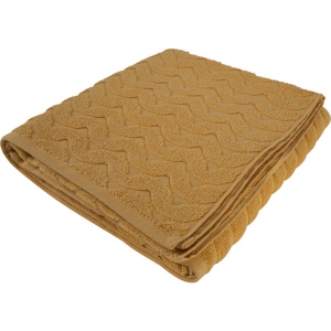 Рушник банний GM Textile махровий жакардовий жовтий (зігзаг) 100х150