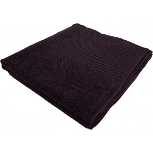 Рушник банний GM Textile махровий вафельний бордюр темно-коричневий 70х140