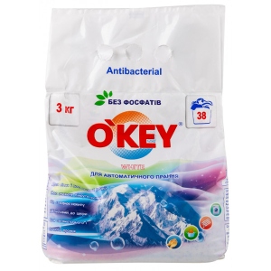 Пральний порошок O'key Горная свежесть  white автомат, 3 кг