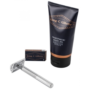 Подарунковий набір для догляду за тілом Gillette King C Gillette Безпечна бритва + Гель д/гоління 150мл