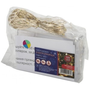 Гірлянда лінійна BPNY Color 100 LED, 10М, 3хАА (102959)