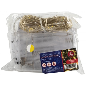 Гірлянда лінійна BPNY White 100 LED, 10М, 3хАА (102956)