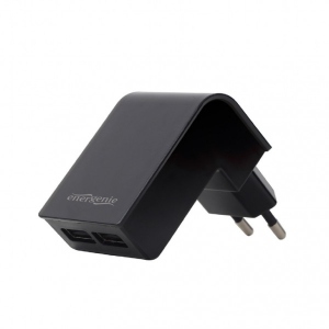 Мережевий зарядний пристрій EnerGenie USB 2.1A White (EG-U2C2A-03-W) в Києві
