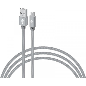 Кабель Intaleo CBGNYL1 USB-microUSB 1m Grey (1283126477676)