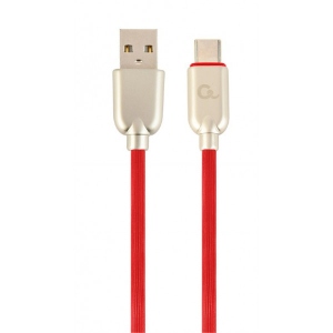 Кабель синхронізації даних Cablexpert USB 2.0 A - USB Type-C Premium 1m Red (CC-USB2R-AMCM-1M-R)