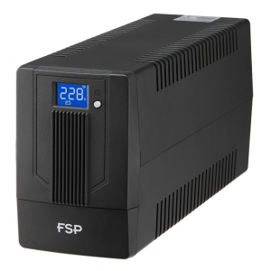 Джерело безперебійного живлення FSP iFP-600, 600ВА/360Вт, USB, LCD, 2хSchuko, AVR Black (PPF3602700)