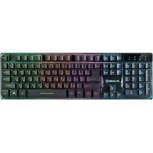 Клавіатура дротова ігрова REAL-EL 8700 Gaming Backlit Black