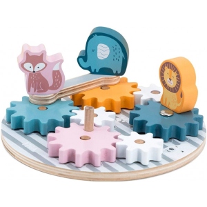 Бізіборд-дошка Viga Toys PolarB Шестерінки і тварини (44006)