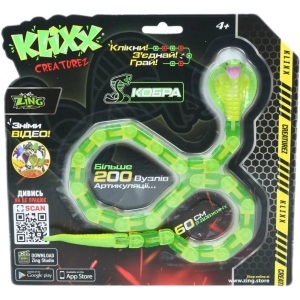 Інтерактивна іграшка пластикова Zing Klixx Creaturez - Fidget Кобра зелена (KX130_B) продаж