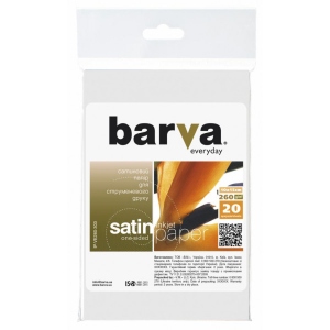 Фотопапір 10х15 BARVA Everyday Satin 10x15 20 (IP-VE260-303)