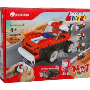 Пластиковий конструктор Pai Bloks RC Racecar с пультом ДУ  65 эл. (62007W)