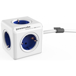 Подовжувач 220В Allocacoc Powercube Extended 1.5m 5р Blue (1300BL/DEEXPC)