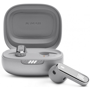 Навушники вкладиші бездротові TWS JBL Live Flex Silver(JBLLIVEFLEXSVR)