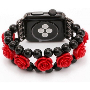 Ремінець для смарт-годинника XOKO Jewerly Flowers for Apple Watch 38 / 40mm Black (XK-AP-JWFBK)