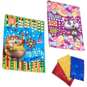 Стікерна мозаїка Vladi Toys блискуча 44 Кота, укр. (VT4411-01)