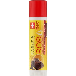 Бальзам для губ EVELINE SOS 100% Organic Arganic Oil Chocolate Passion (5903416017059)