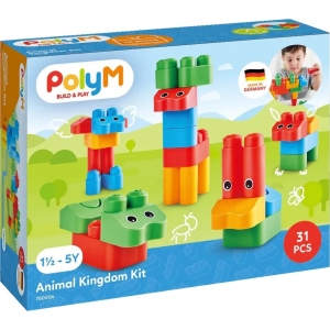 Пластиковий конструктор PolyM Царство звірят 31 деталей (760004)