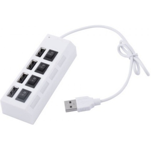 Хаб USB Voltronic 4хUSB 2.0 White (YT-HWS4HS-W/03961) ціни