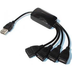 Хаб USB Voltronic 4хUSB 2.0 Black (YT-HHy4/02171)