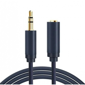 Кабель 3.5 мм -3.5 мм Cabletime Audio 3.5 mm M - 3.5 mm F 1.5m Black 3 pin (CF16J)
