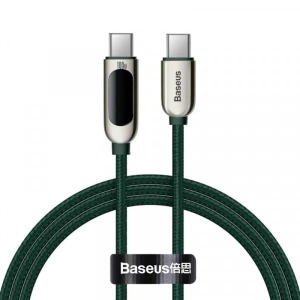 Перехідник Baseus Display Fast Charging USB-C-USB-C 100W 1m Dark Green (CATSK-B06)