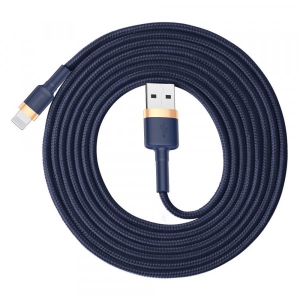 Кабель синхронізації даних Baseus Cafule Cable USB for IP 2.4A 1m Gold/Blue (CALKLF-BV3)