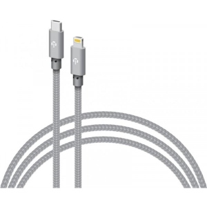 Кабель синхронізації даних Intaleo CBGNYTL1 USB Type-C-Lightning 1м 30W Grey (1283126559587)
