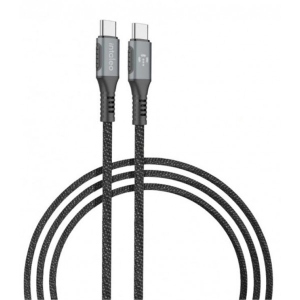 Кабель синхронізації даних Intaleo CBGPD100WTT2 USB Type-C-USB Type-C 2м 100W Grey (1283126559570)