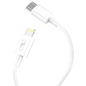 Кабель синхронізації даних SkyDolphin Кабель SkyDolphin S57L PD 18W USB Type C - Lightning 1м, White (USB-000545)