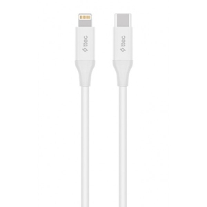 Кабель синхронізації даних Ttec USB-C - Lightning 1.5m White (2DK40B)
