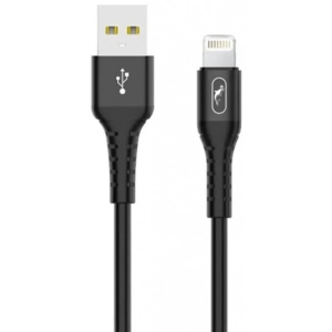 Кабель синхронізації даних SkyDolphin S05L TPE Frost Line USB - Lightning 1 м Black (USB-000549)