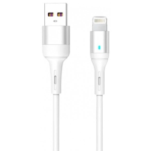 Кабель синхронізації даних SkyDolphin S06L LED Smart Power USB - Lightning 1 м White (USB-000555)