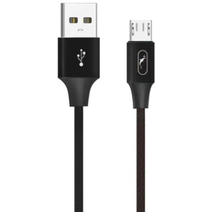 Кабель синхронізації даних SkyDolphin S55V Neylon USB - microUSB 1 м Black (USB-000438)