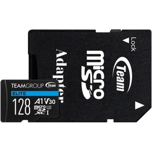 Карта пам'яті Team MicroSDXC 128GB UHS-I/U3 Class 10 Elite + SD-адаптер (TEAUSDX128GIV30A103)