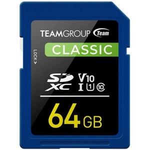 Карта пам'яті Team SDXC 64GB UHS-I Class 10 Classic (TSDXC64GIV1001)