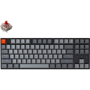 Клавіатура бездротова Keychron K8  Gateron RED, Hot-Swap, White LED, Black 87 шт.
